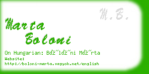 marta boloni business card